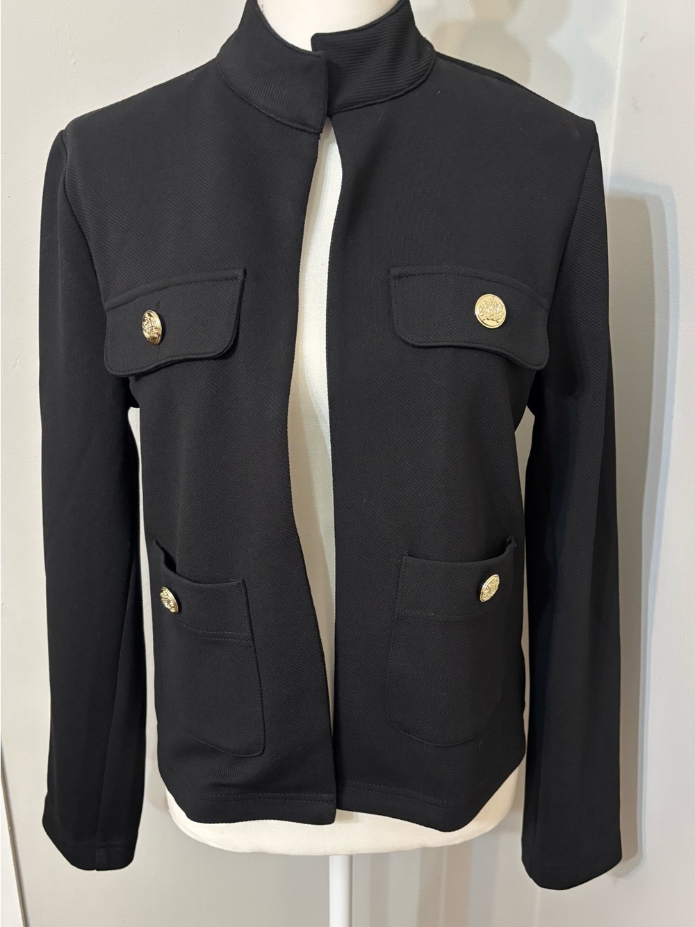 SOHO Classic Black Military-Style Women's Jacket size S